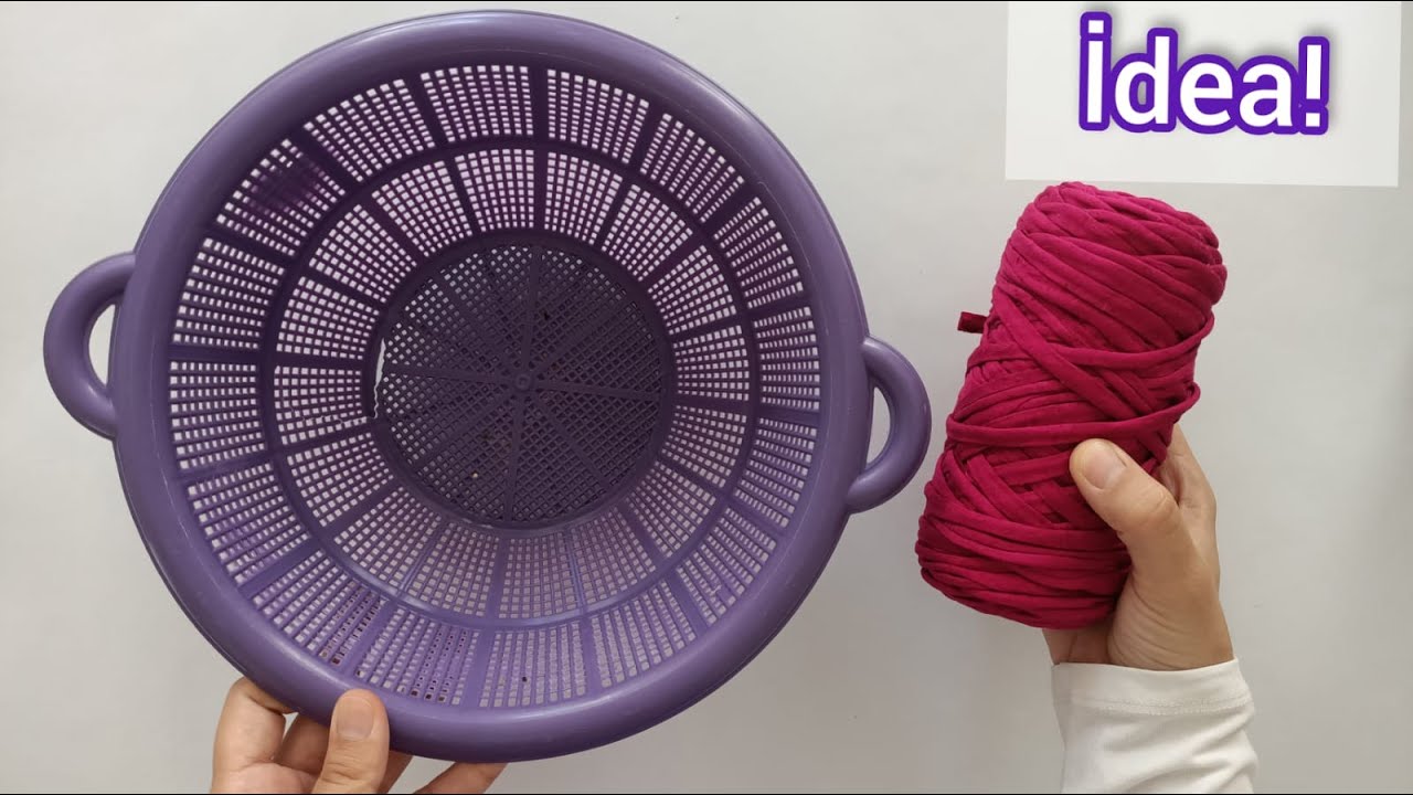 PLASTİK SÜZGEÇ VE PENYE İP İLE EFSANE GERİ DÖNÜŞÜM / KENDİN YAP