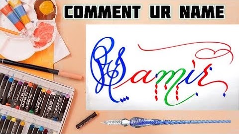 Samir Name Signature Calligraphy Status | How to Draw, Cursive Calligraphy with Cut Marker