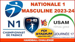 Montpellier Handball vs USAM Nîmes national 1 championnat de France