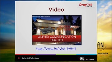 Webinar - DrayTek 2016 Product Update