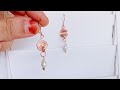 How To Make Simple And Beautiful Pearl Earrings At Home | DIY | Pearls Jewelry Making|wire wrapping