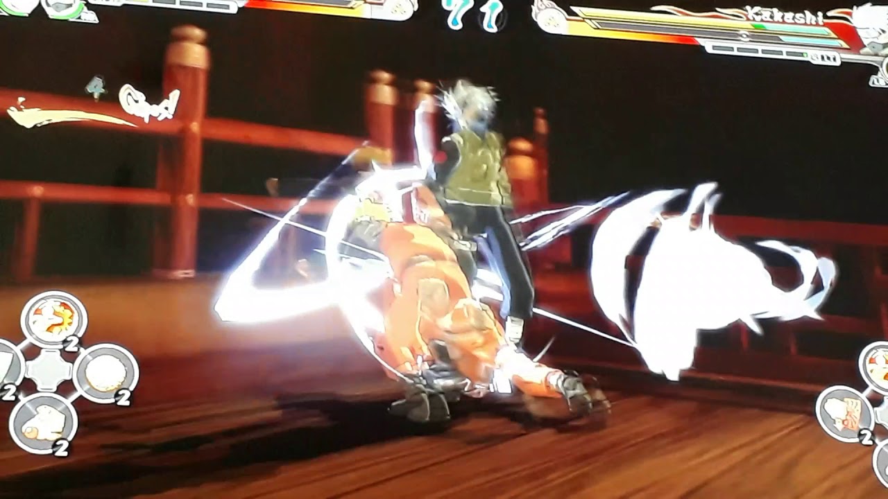 Naruto vs kakashi jogando pelo xbox360 - YouTube