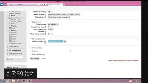 Moodle 2 5 Course Settings