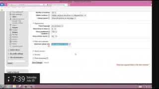 Moodle 2 5 Course Settings