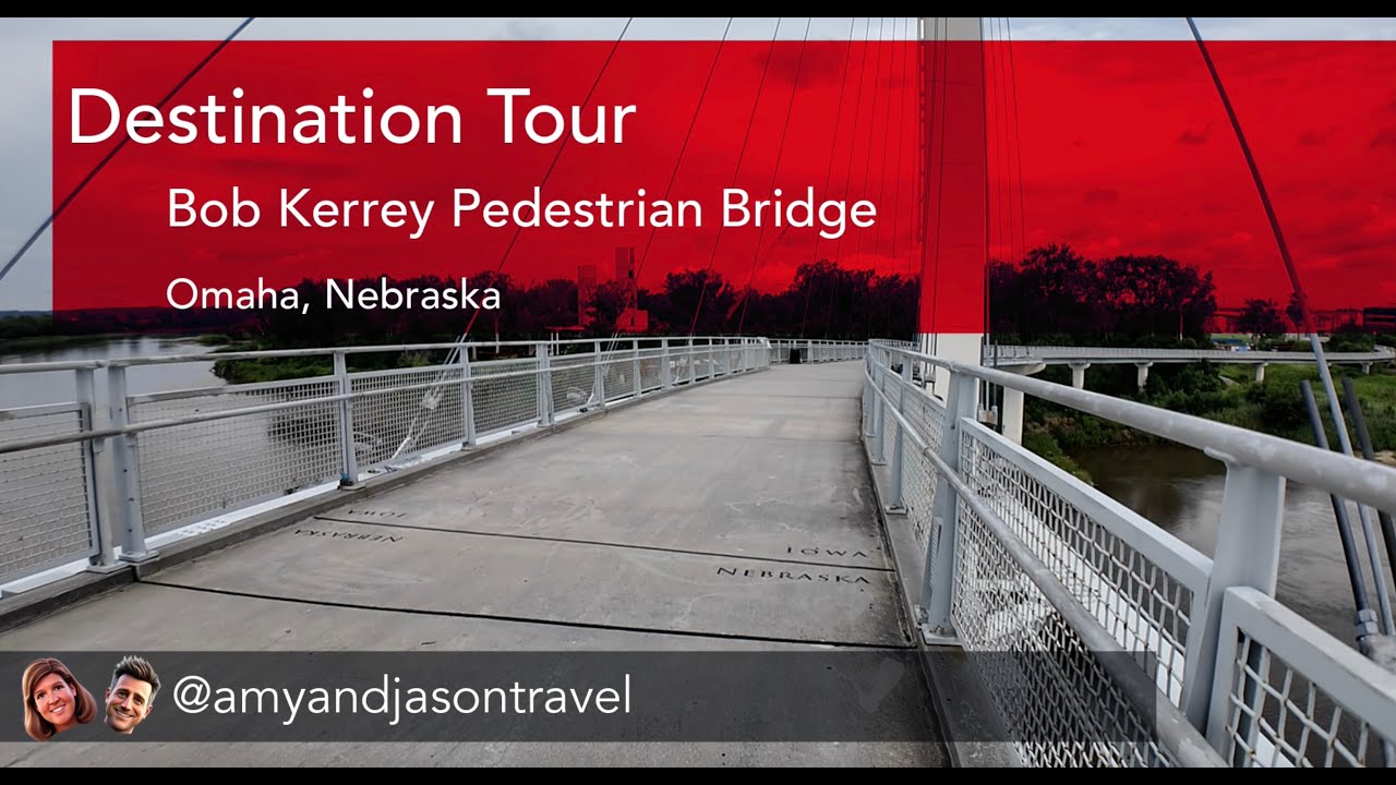 Stand in TWO States at Once! 🌎 Bob Kerrey Pedestrian Bridge Tour