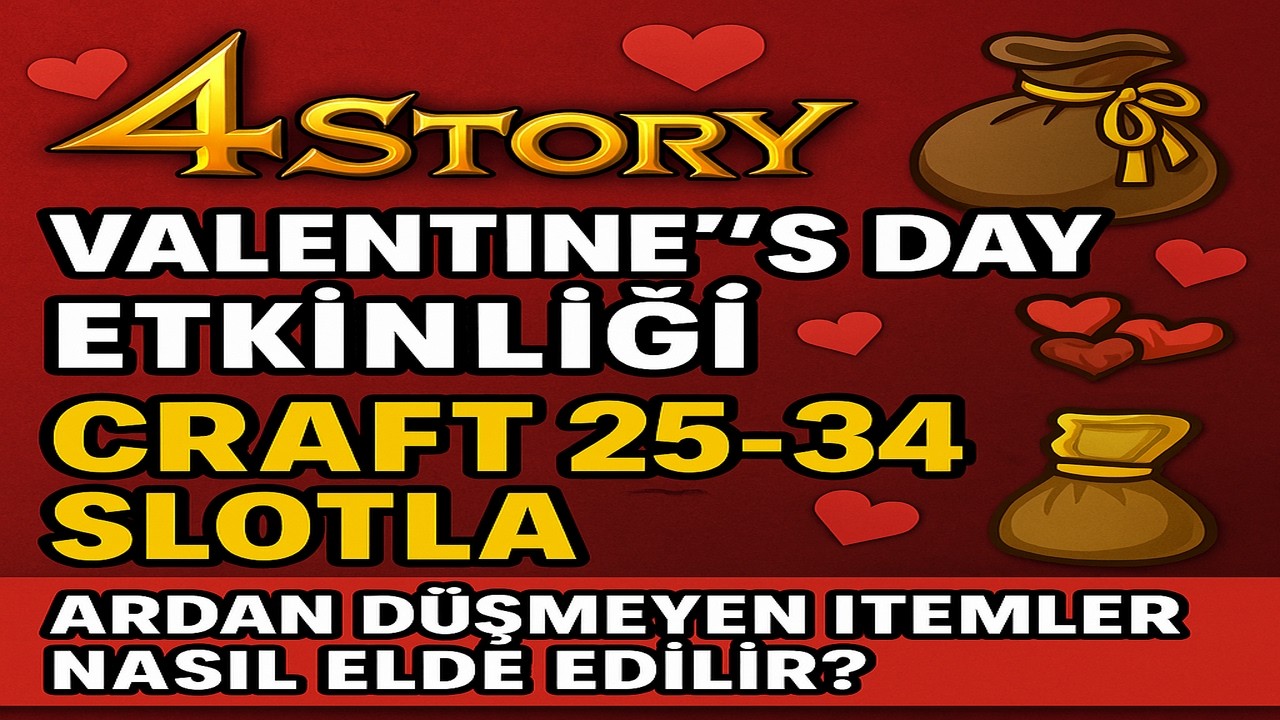 4 Story Valentine's Day Etkinliği | Craft 25-34 Slotlardan Düşmeyen Itemler Nasıl Elde Edilir?