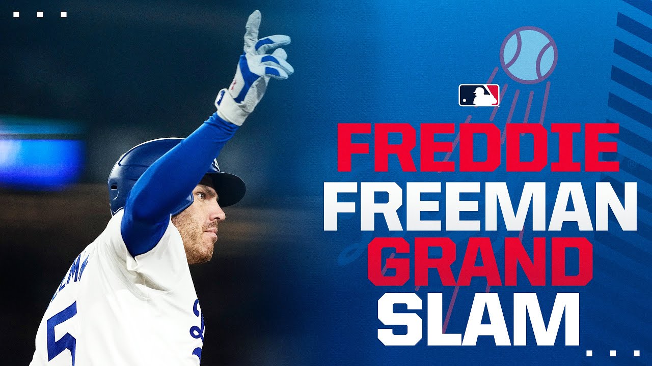 ⁣Freddie Freeman comes in CLUTCH with a GRAND SLAM!