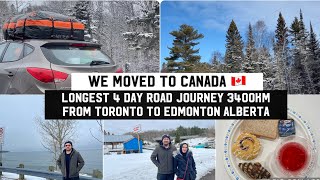 We Moved to Canada 🇨🇦 Longest 4 Days Road Trip from Toronto to Edmonton, Alberta 3400km