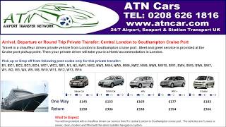 Arrival, Departure or Round Trip Private Transfer: Central London to Southampton Cruise Port