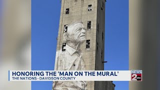 Community memorial held for man featured on The Nations’ silo mural