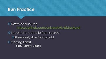 Using karaf to run universAAL IoT