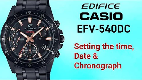 How to setting time,date and chrono on Casio Edifice EFV-540.