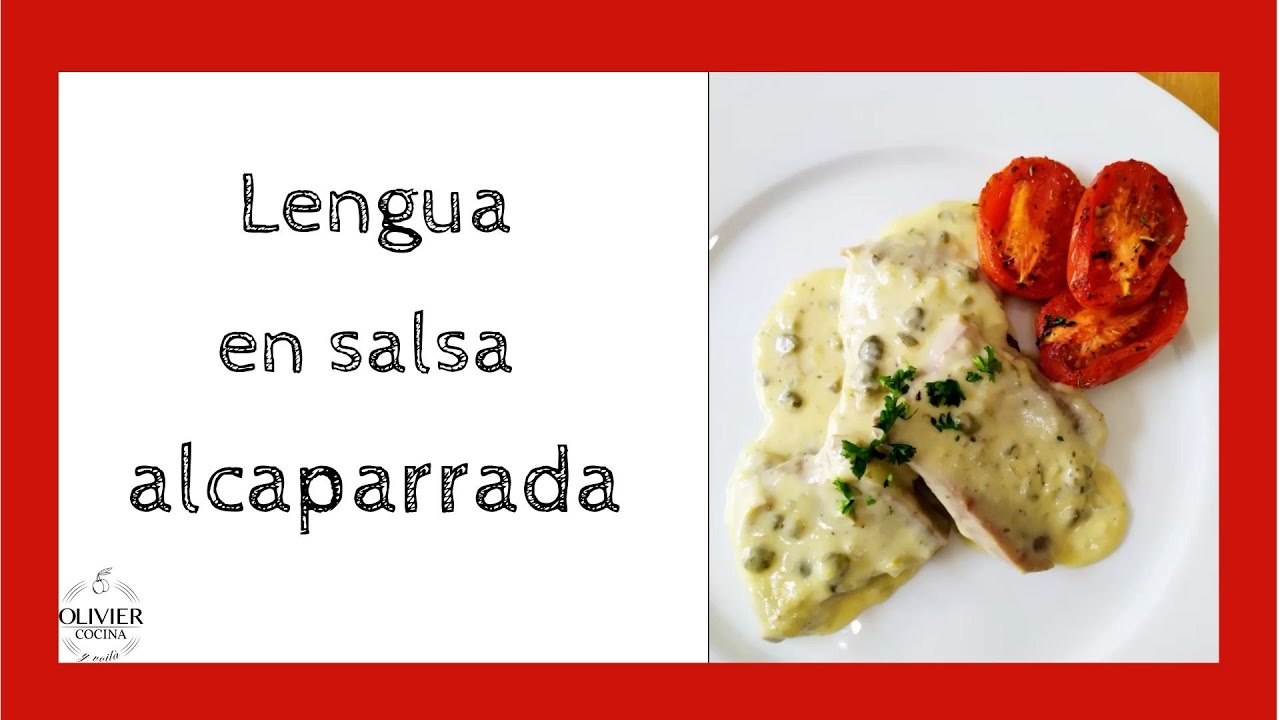 Lengua en salsa alcaparrada y tomate asado
