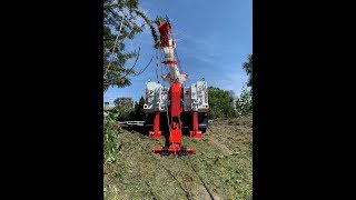 Rotator Winching Stuck Tractor 130&#39; Down Steep Hill