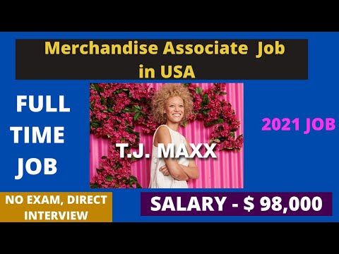 Merchandise Associate Job | TJX Now Hiring | Best Jobs Opportunities in USA | USA Jobs | TJX Jobs