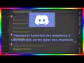 DISCORD | COMMENT AUTORISE DES MEMBRES A VOIR UN CHANNEL MES PAS ECRIRE DEDANS | TUTO thumbnail