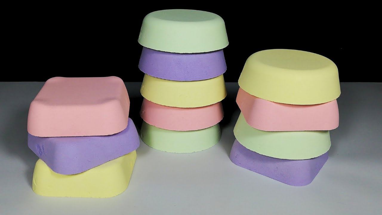 ASMR Baking Soda Big Thick Round and Square Shapes