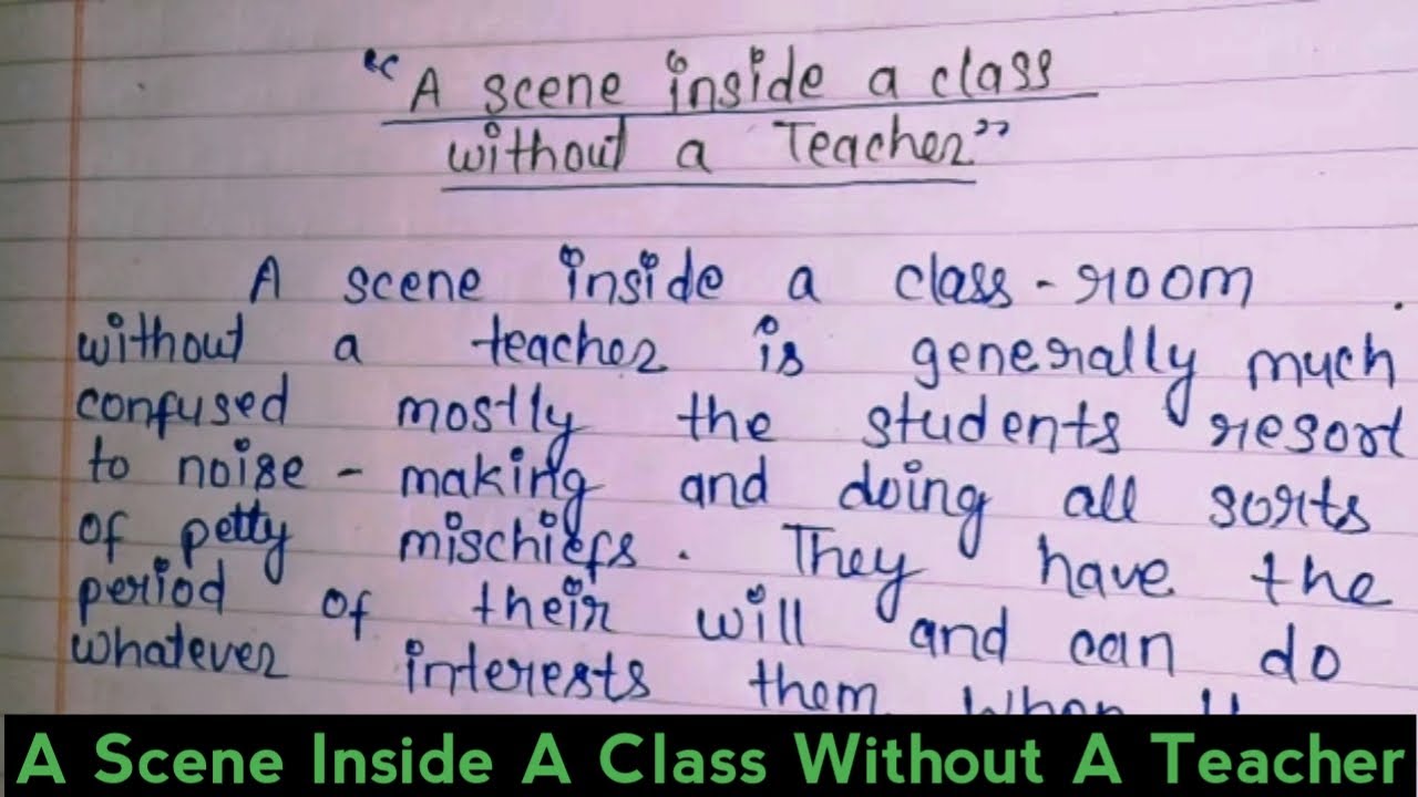 essay on classroom without teacher