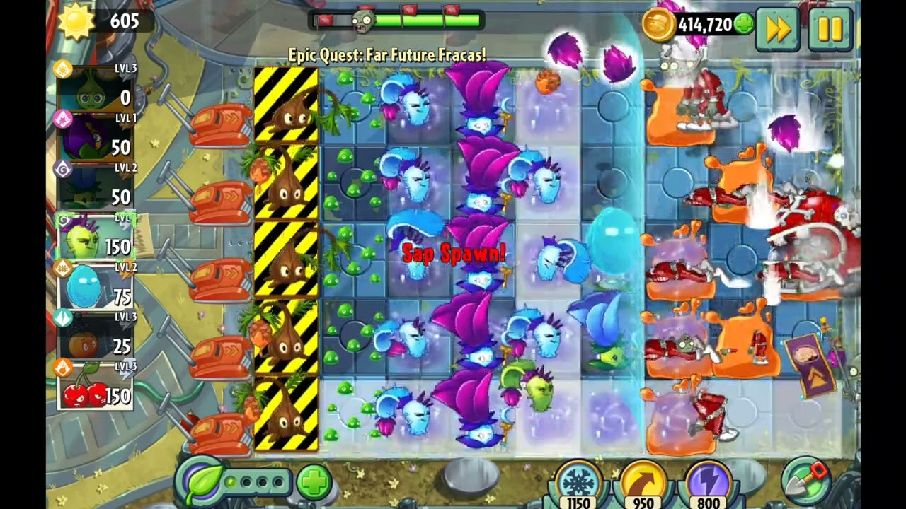 Plants Vs Zombies 2 | Far Future Day 29: Protect Sap-Fling