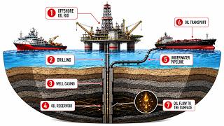 How Offshore Oil Rigs Extract Oil Beneath the Ocean
