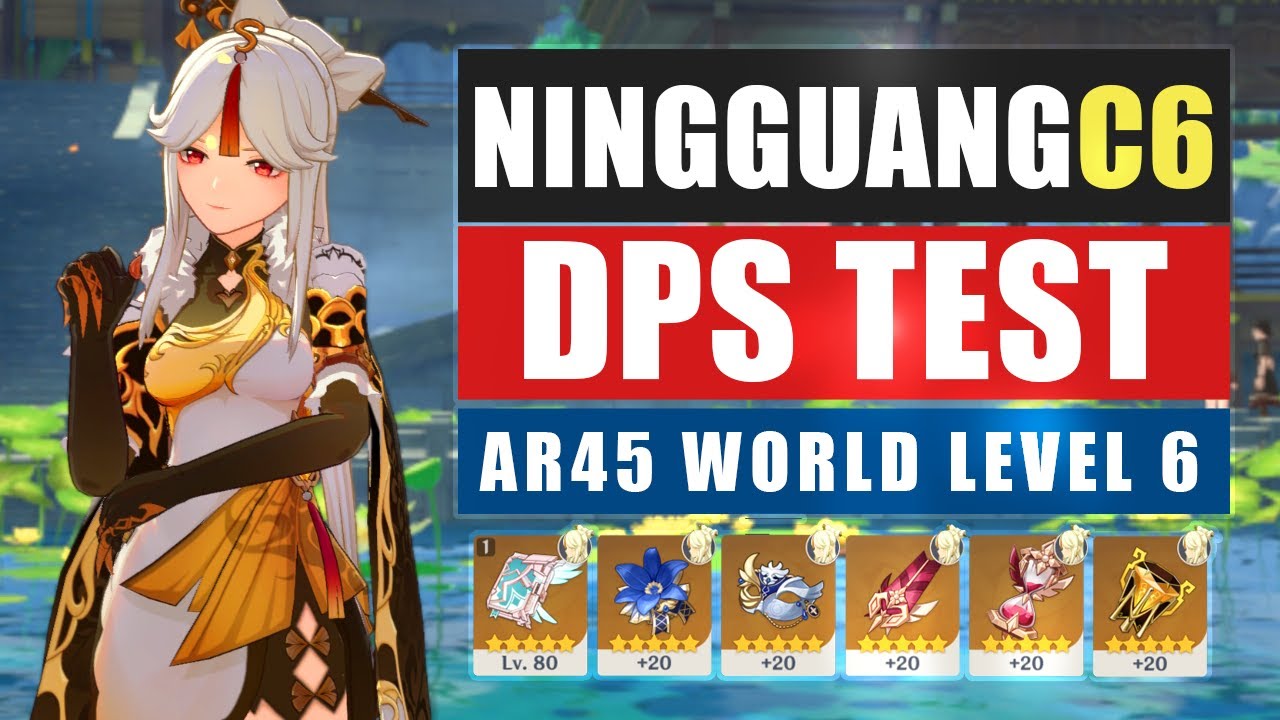 C6 Ningguang Lvl80 Main DPS | Damage Test | Genshin Impact 1.1 | AR45 ...