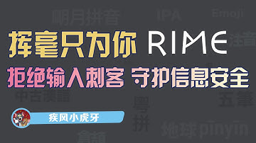 【RIME·小狼毫】拒绝输入刺客，守护信息安全