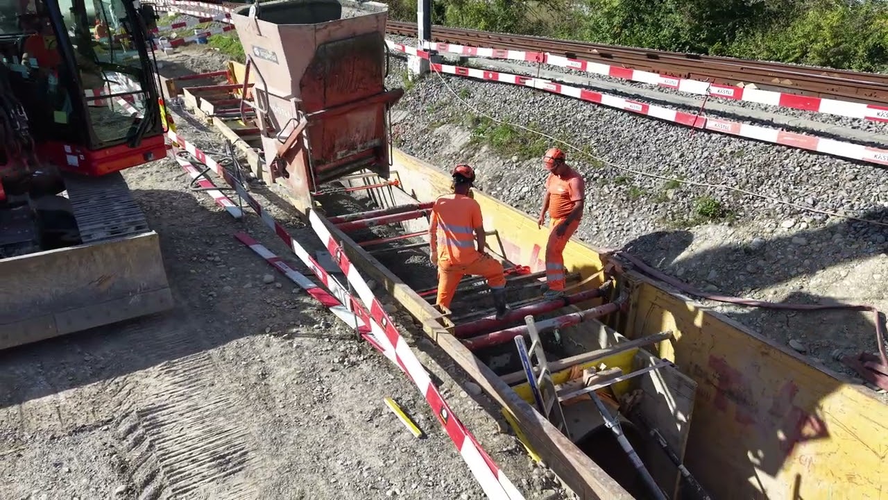 2025-09-17 Verlängerung ARA-Verbandskanal auf der rechten Flussseite Richtung Neuenegg