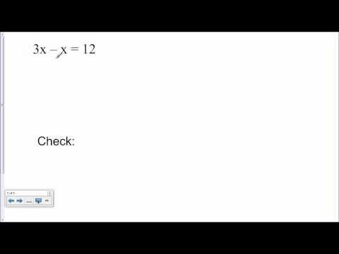 Video 3x-x=12 - youtube