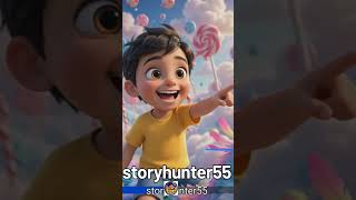 चॉकलेट की बारिश शुरू हो गई! 🍫☁️😲 #shorts#kidscartoon #hindistory #kidsstories #ai #anime #kidsrhymes