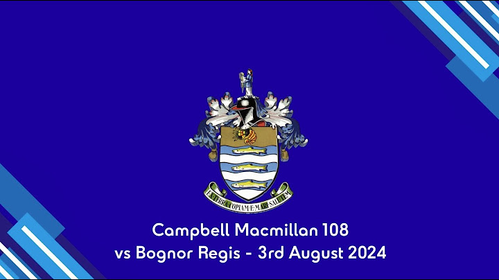 Campbell Macmillan 108 vs Bognor Regis CC 1st XI - 3rd August 2024