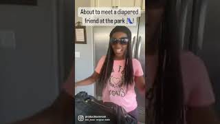 Meeting A Diapered Friend At The Park