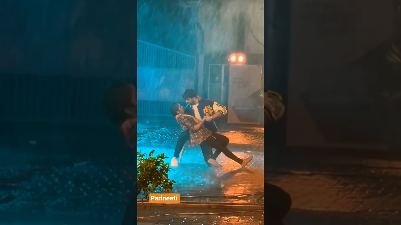 BTS rain shoot fun with Parineeti ☔🎬