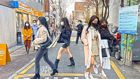 [4K 연인들의 거리 서울숲 카페거리]- 많은 맛집과 카페가 있어서 공실률이 거의 없는 거리 👍👍👍토요일에 서울숲 카페거리로 놀러오세요 💖💖💖구독 꼭 하고 놀러가세요 😁😁😁