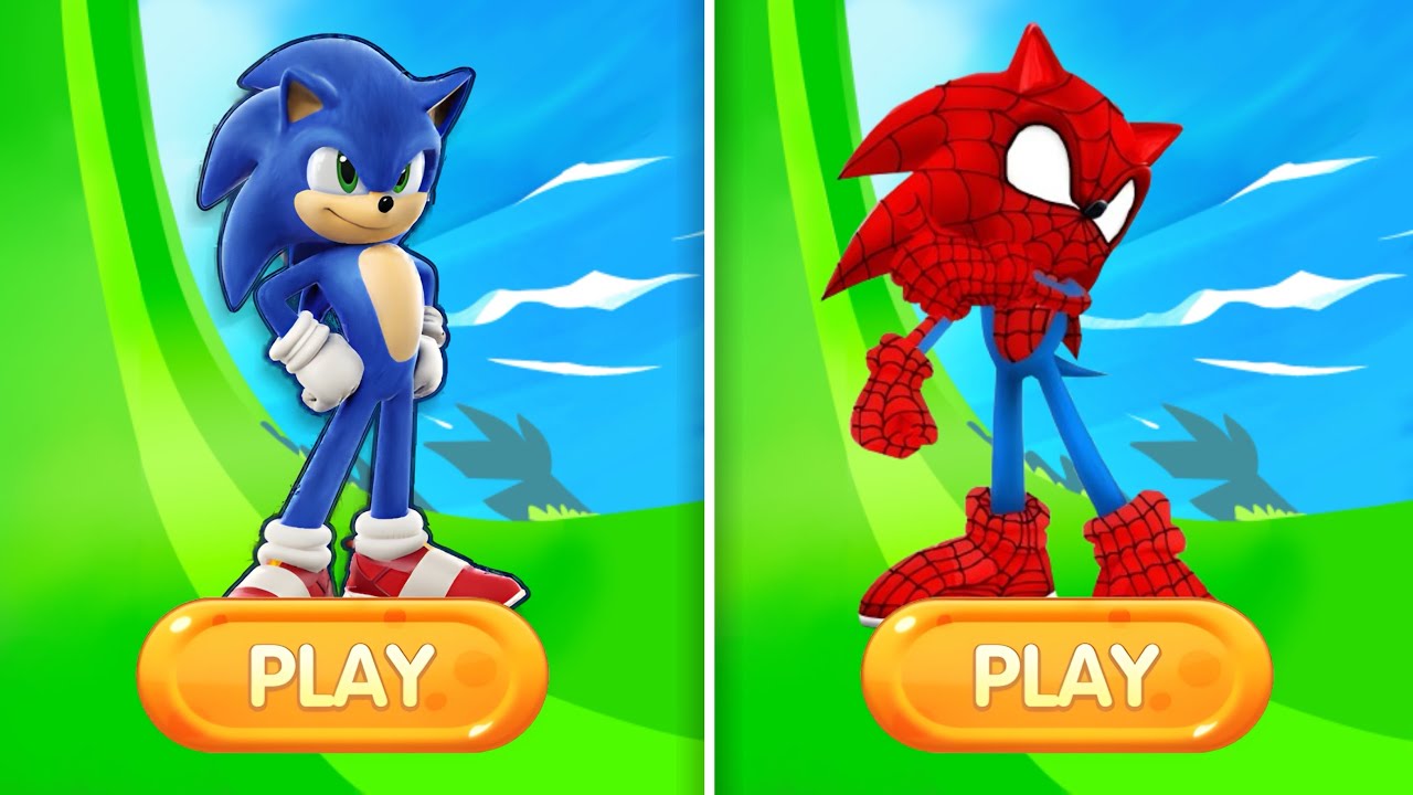 Sonic Dash Vs SpiderHog Sonic- Movie Sonic Vs All Boss Zazz Egman All characters unlocked 