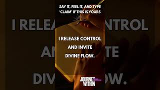 I Release Control and Invite Divine Flow 🌿 Surrender Affirmation #Shorts