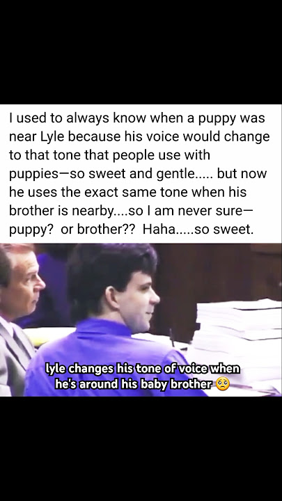 Lyle Menendez and his baby brother 🥺❤️‍🩹
