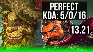 IVERN vs GRAVES (JNG) | 5/0/16, Rank 5 Ivern | EUW Challenger | 13.21