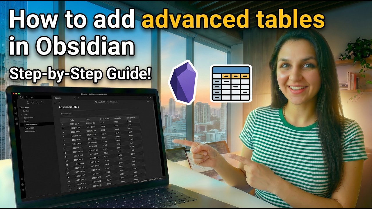 How to add advanced tables in Obsidian - YouTube