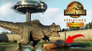 GIGANOTOSAURUS HIGH SECURITY BIOSYN FACILITY | Jurassic World Evolution 2 Dominion DLC speed build