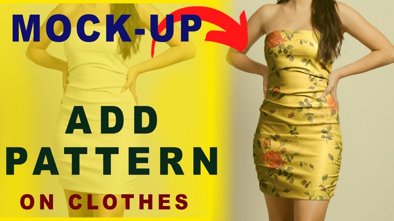 Add Pattern on clothes | Free Mock-up | How to make Mock-up in ...