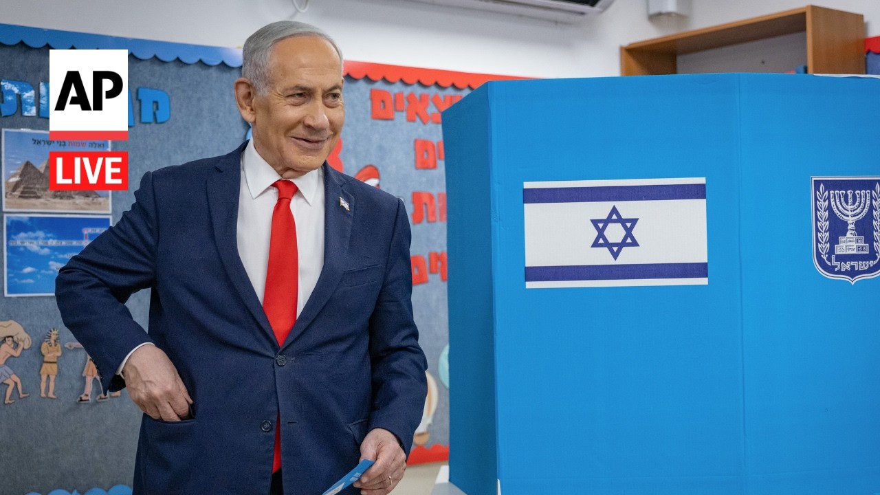 LIVE: Netanyahu votes in Israel election that will decide his future as prime minister