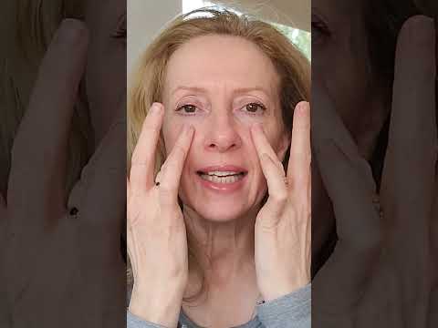 Face Yoga De Puff And Eyebags Lymphatic Drainage Massage Exercise #shorts #faceyoga #facemassage