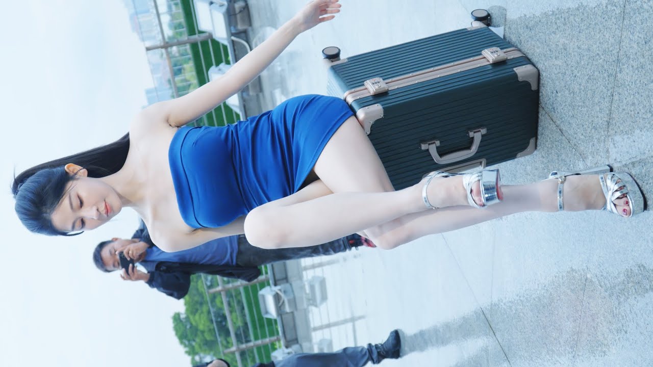 4K 2024廣州國際車展 車模 #周幼琳 網紅外拍花絮 #beautyleg #레이싱모델 Racing Model 114