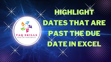 Highlight Dates that are Past the Due Date in Excel (or about to be due).