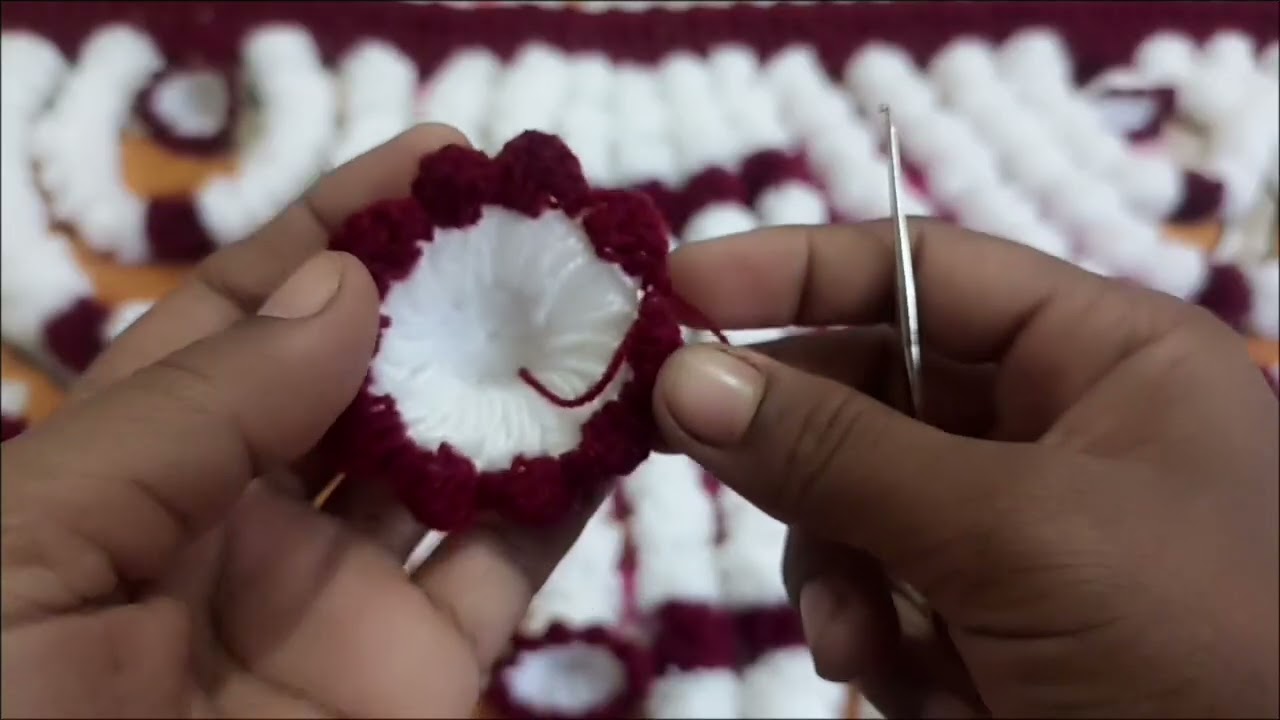 Wow!!!! Beautiful Gate Parda Chameli and Genda Phool door hanging#new# woolen design