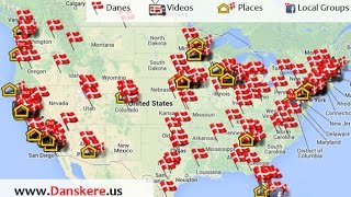 Kort Over Danskere I Usa. Kom Og Vær Med.