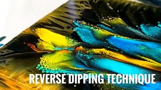 How to Quickly Create Two Dazzling Mini Fluid Art Paintings! 👉 Reverse Dipping Technique!