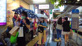 4K ?? Walking in the Rain in Bustling City Center of Bangkok, Thailand 2023