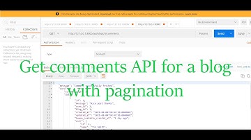 Get comments API endpoint for a blog with pagination
