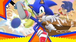 Spin Dash Hop & Aerial Spin Pivot (B Reversed) 【SSBU】